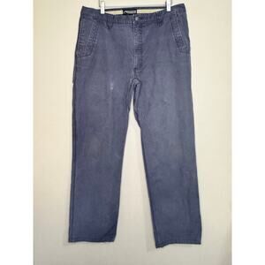 Mountain Khakis Canvas Work Pants Men's 38x34 Gray Original 100% Cotton